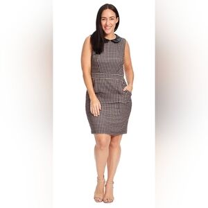 Anthropologie Plenty By Tracy Reese Plaid Peter Pan Collar Dress Size 12